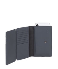 PIQUADRO NABUCCO Cartera de cuero con soporte para smartphone azul - Carteras Mujer - 3