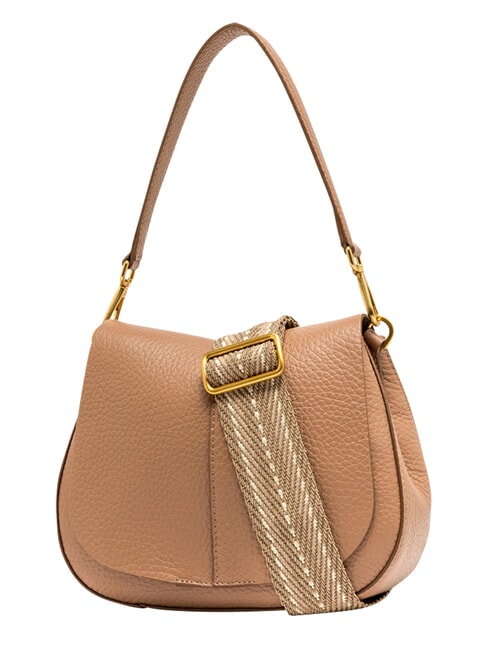 HELENA ROUND Bolso de hombro con correa, de piel. arcilla - Bolsos Mujer