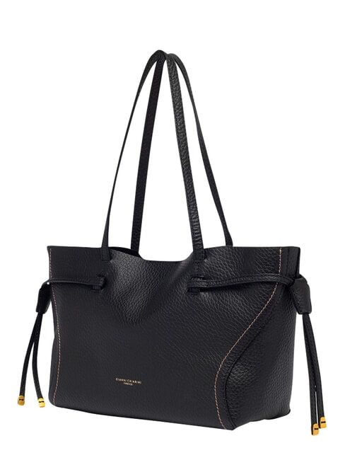 VIOLETTE Bolsa de compras de cuero negro - Bolsos Mujer