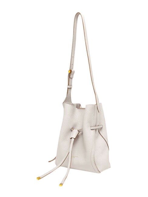 SIENNA Bolso de hombro tipo cubo de piel arena - Bolsos Mujer