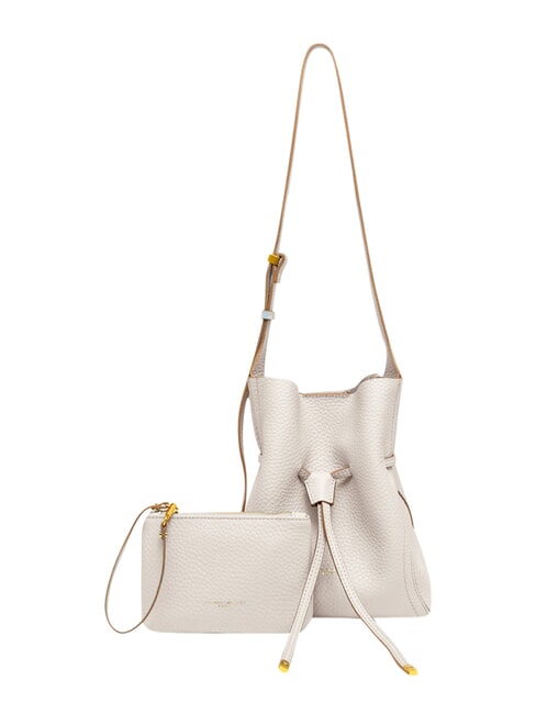 SIENNA Bolso de hombro tipo cubo de piel arena - Bolsos Mujer