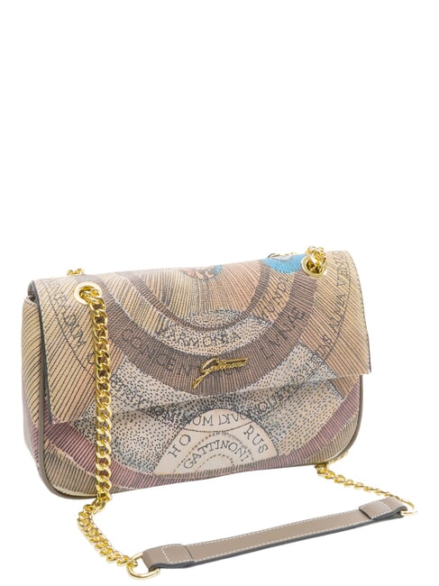 PLANETARIUM Bolso de hombro acuarela salvaje/ topo oscuro - Bolsos Mujer