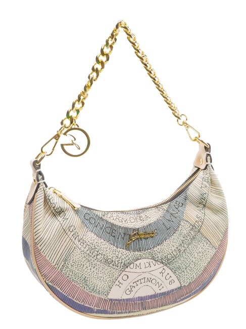 PLANETARIUM Bolso hobo con forma de media luna y correa para el hombro acuarela/beige - Bolsos Mujer