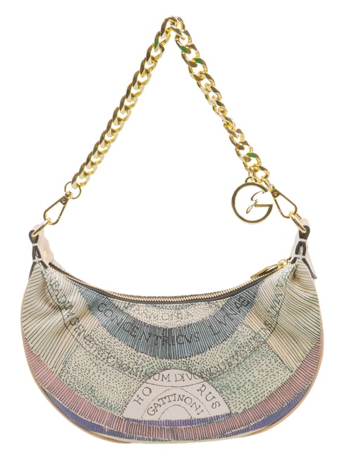 PLANETARIUM Bolso hobo con forma de media luna y correa para el hombro acuarela/beige - Bolsos Mujer