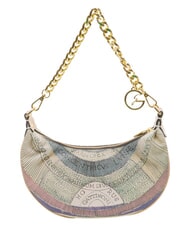 GATTINONI PLANETARIUM Bolso hobo con forma de media luna y correa para el hombro acuarela/beige - Bolsos Mujer - 4