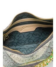 GATTINONI PLANETARIUM Bolso hobo con forma de media luna y correa para el hombro acuarela/beige - Bolsos Mujer - 5