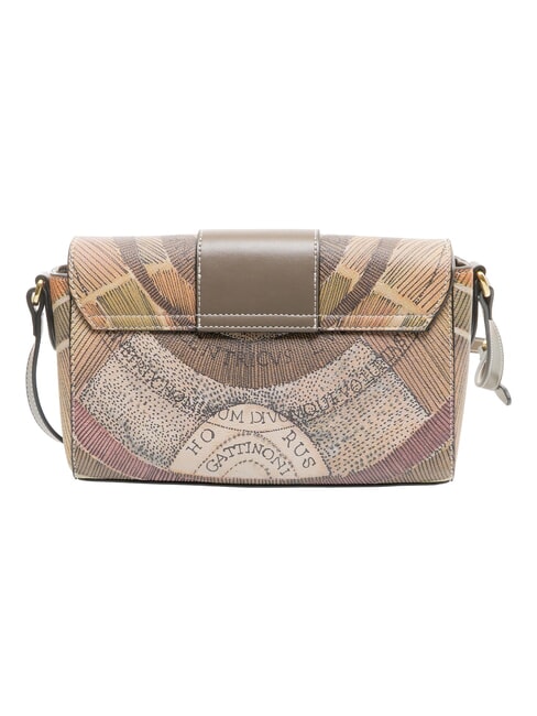 PLANETARIUM Bolso de hombro con solapa acuarela salvaje/ topo oscuro - Bolsos Mujer