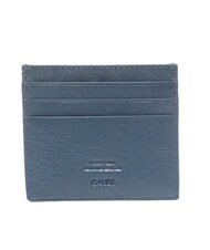 GAUD&Igrave; ERIK Tarjetero plano de cuero azul tinta - Carteras Hombre - 2