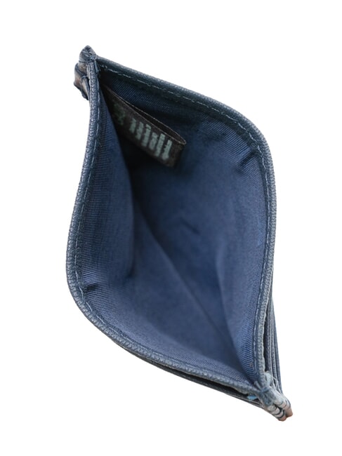 ERIK Tarjetero plano de cuero azul tinta - Carteras Hombre