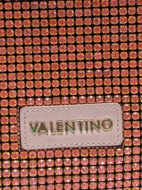 NABILAH Bolso de mano con pedrer&iacute;a y bandolera rosa - Bolsos Mujer