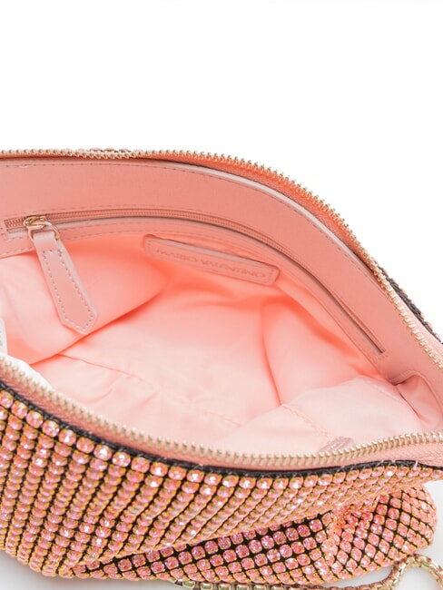 NABILAH Bolso de mano con pedrer&iacute;a y bandolera rosa - Bolsos Mujer