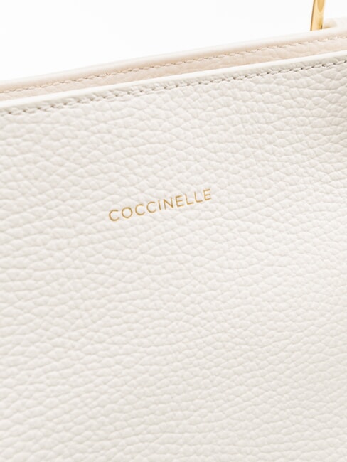 MALORY  Shopper de hombro, en piel. blanco - Bolsos Mujer