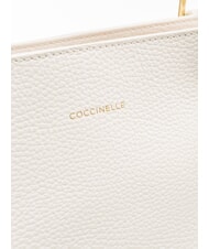 COCCINELLE MALORY  Shopper de hombro, en piel. blanco - Bolsos Mujer - 3