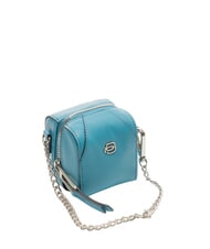 PIQUADRO MUSE Llavero de cuero con cadena azul - Llaveros - 2