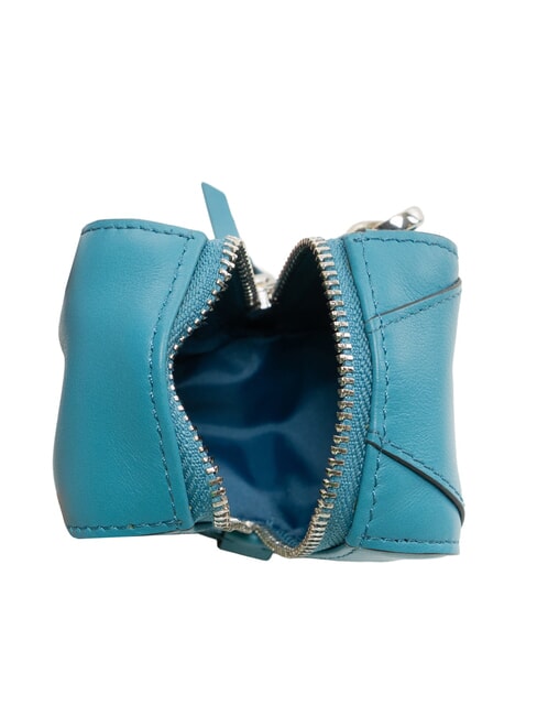 MUSE Llavero de cuero con cadena azul - Llaveros