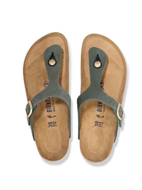 GIZEH Sandalias de cuero tomillo - Zapatos Mujer