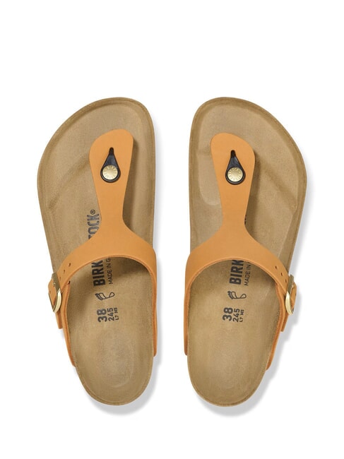 GIZEH Sandalias de cuero naranja quemado - Zapatos Mujer