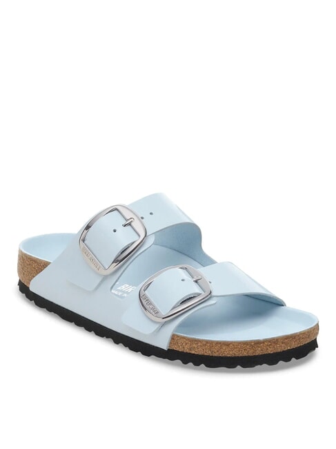 ARIZONA BIG BUCKLE Sandalias de cuero con hebillas brillar azul - Zapatos Mujer