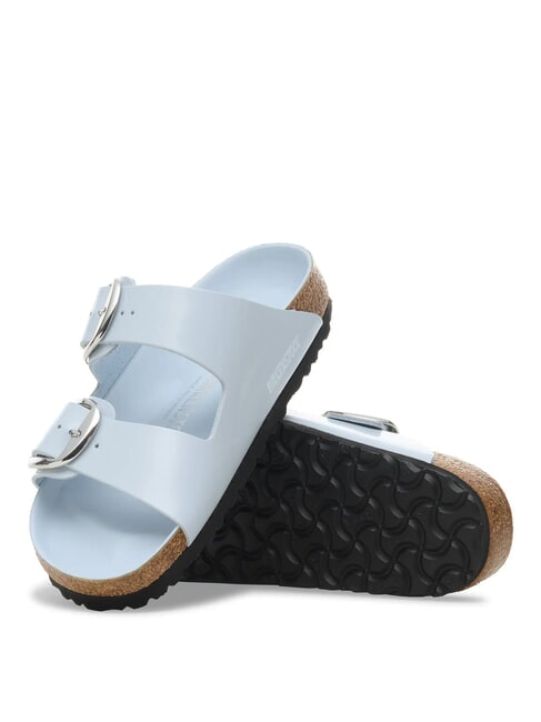 ARIZONA BIG BUCKLE Sandalias de cuero con hebillas brillar azul - Zapatos Mujer