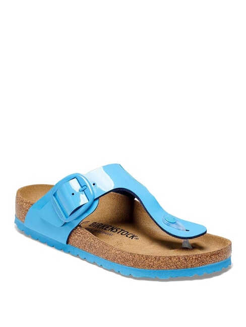 GIZEH BIG BUCKLE Sandalias azul cielo patentado - Zapatos Mujer