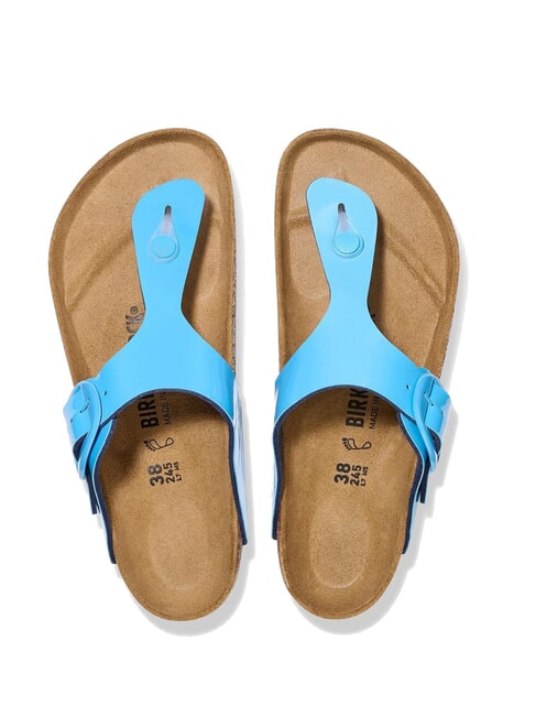 GIZEH BIG BUCKLE Sandalias azul cielo patentado - Zapatos Mujer