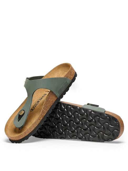 GIZEH Sandalias de cuero tomillo - Zapatos Mujer