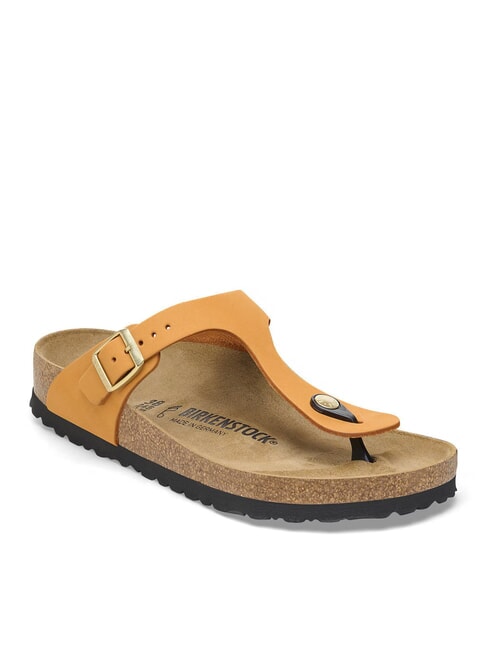GIZEH Sandalias de cuero naranja quemado - Zapatos Mujer
