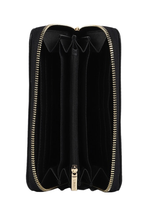RIBBON Cartera grande con cremallera NEGRO - Carteras Mujer