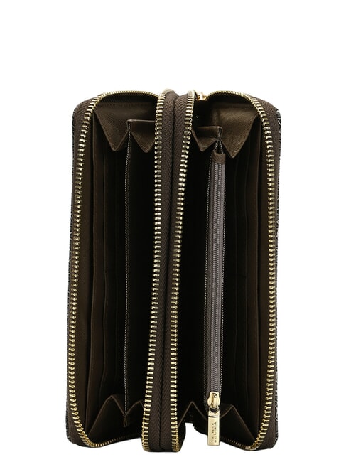 LUX Cartera grande con cremallera. gris pardo - Carteras Mujer