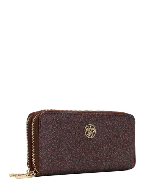 LUX Cartera grande con cremallera. caoba - Carteras Mujer