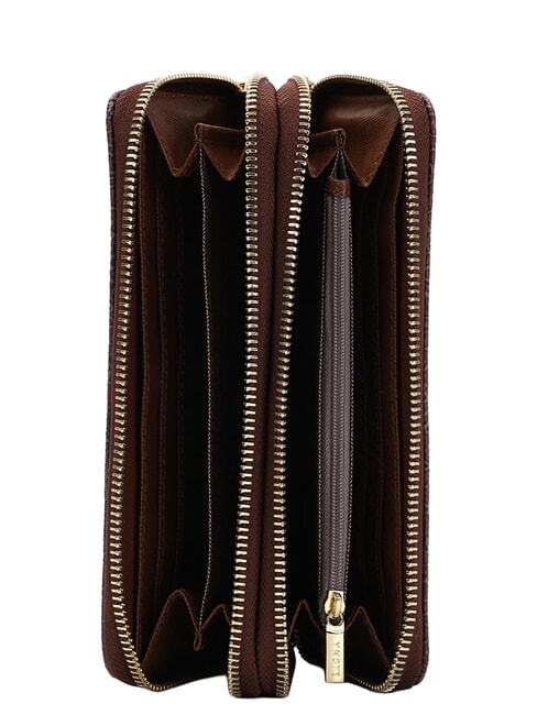 LUX Cartera grande con cremallera. caoba - Carteras Mujer
