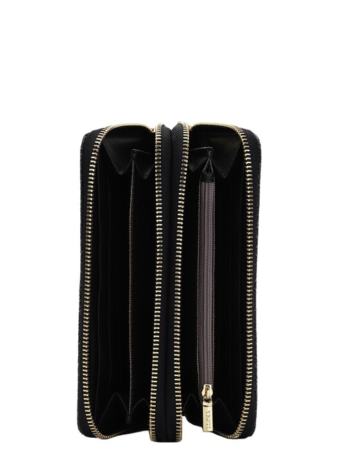 LUX Cartera grande con cremallera. NEGRO - Carteras Mujer