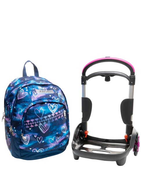 GLOOMY HEART Mochila con ruedas, desmontable Bluedeep - Mochilas con ruedas