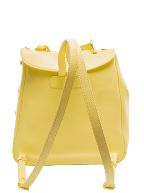 SOFIA Mochila de piel con peque&ntilde;as flores amarillo - Bolsos Mujer
