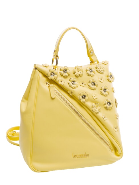 SOFIA Mochila de piel con peque&ntilde;as flores amarillo - Bolsos Mujer