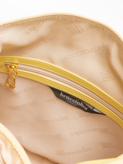SOFIA Mochila de piel con peque&ntilde;as flores amarillo - Bolsos Mujer