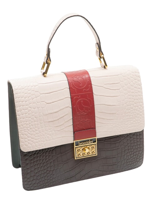 ALICIA Bolso de mano de cuero multicolor/ciruela - Bolsos Mujer