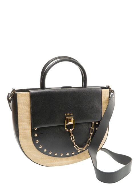 MISS MIMI Bolso de mano con correa para el hombro. desierto + negro - Bolsos Mujer