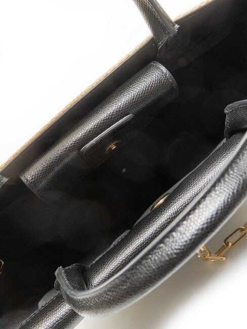 MISS MIMI Bolso de mano con correa para el hombro. desierto + negro - Bolsos Mujer
