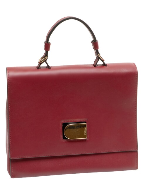 EMMA Bolso de mano, con bandolera, en piel CEREZA d - Bolsos Mujer
