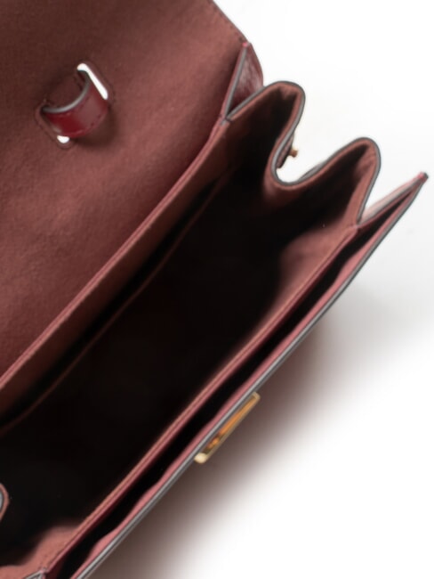 EMMA Bolso de mano, con bandolera, en piel CEREZA d - Bolsos Mujer