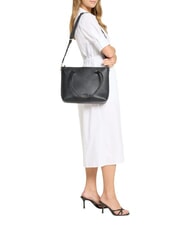 COCCINELLE MARINA Bolsa de compras de cuero negro - Bolsos Mujer - 6