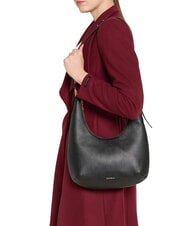 COCCINELLE SAGITTA Bolsa de papel de cuero, cuero negro - Bolsos Mujer - 2