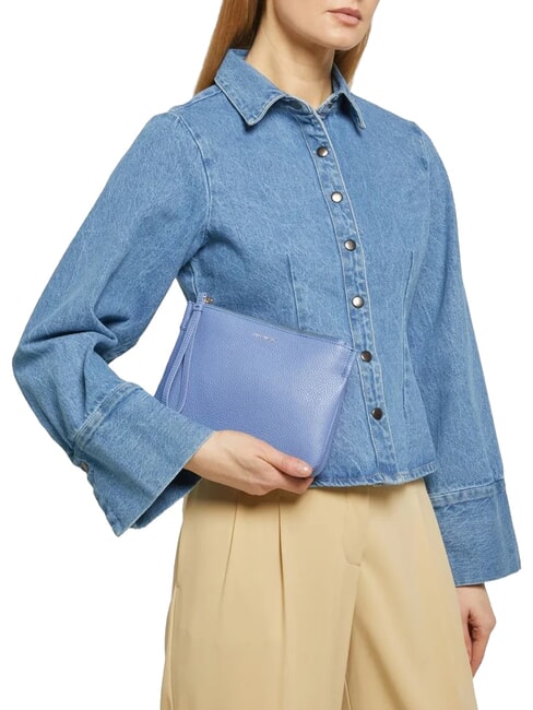 LORINE Bolso de mano de cuero azul - Bolsos Mujer