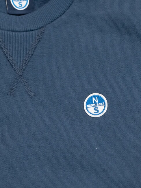 ROUND LOGO Sudadera de algod&oacute;n con cuello redondo Denim oscuro - Sudaderas