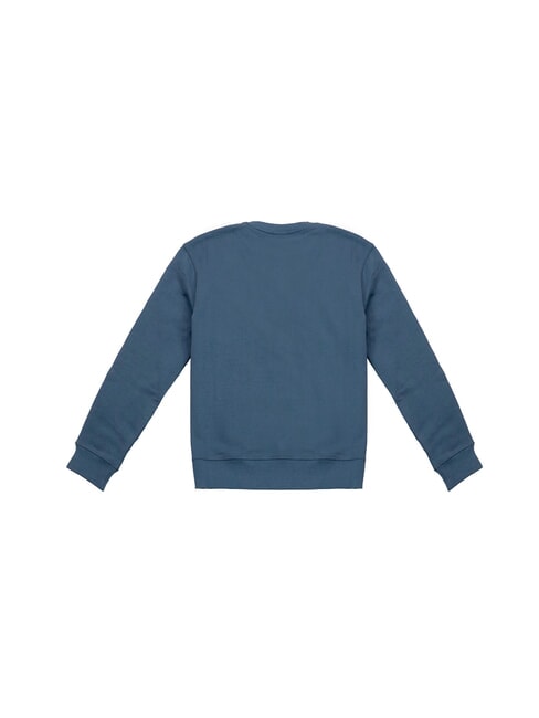 ROUND LOGO Sudadera de algod&oacute;n con cuello redondo Denim oscuro - Sudaderas