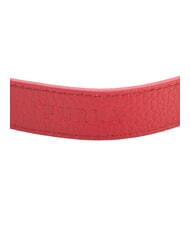 FURLA CAMPIONARIO - GIOVE Correa de hombro con logo, de piel. rojo veneciano + negro - Accesorios para bolsos - 3