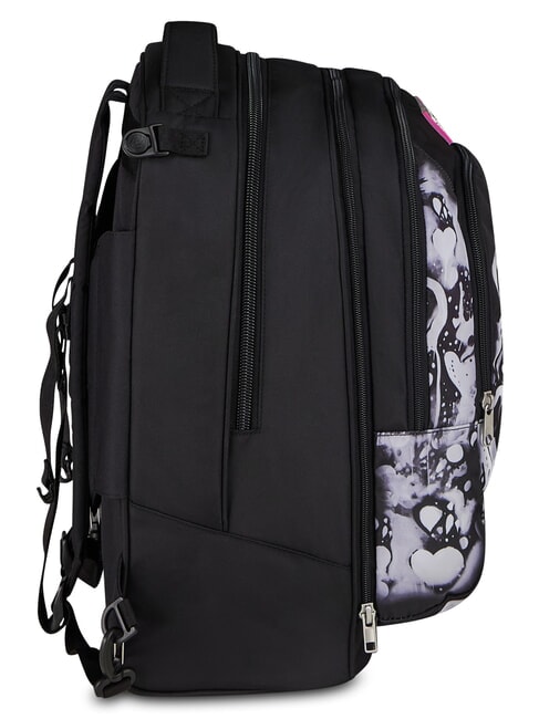 PLUMPY LINE GIRL Mochila con ruedas de doble cara negro - Mochilas con ruedas