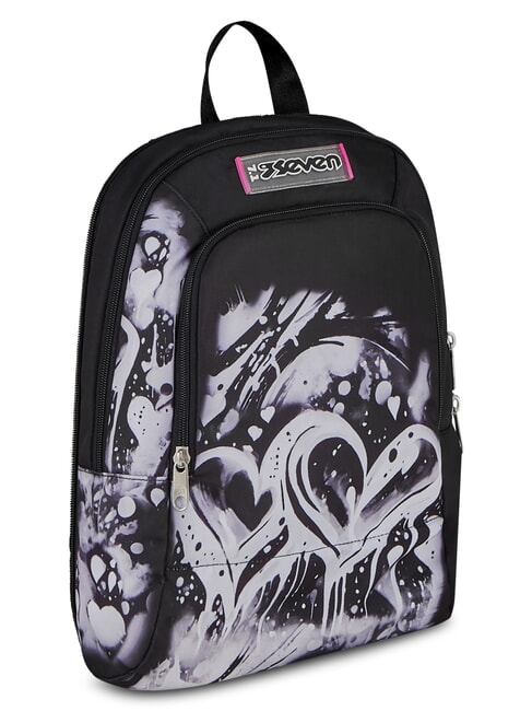 PLUMPY LINE GIRL Mochila con ruedas de doble cara negro - Mochilas con ruedas