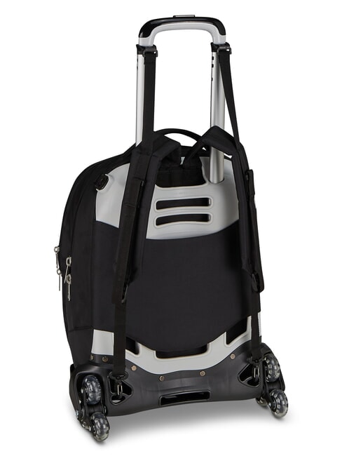 PLUMPY LINE BOY Mochila doble con carrito negro - Mochilas con ruedas